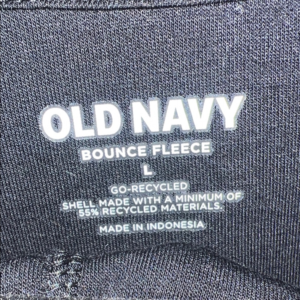 BLACK bounce fleece top. Size Large - Picture 5 of 5